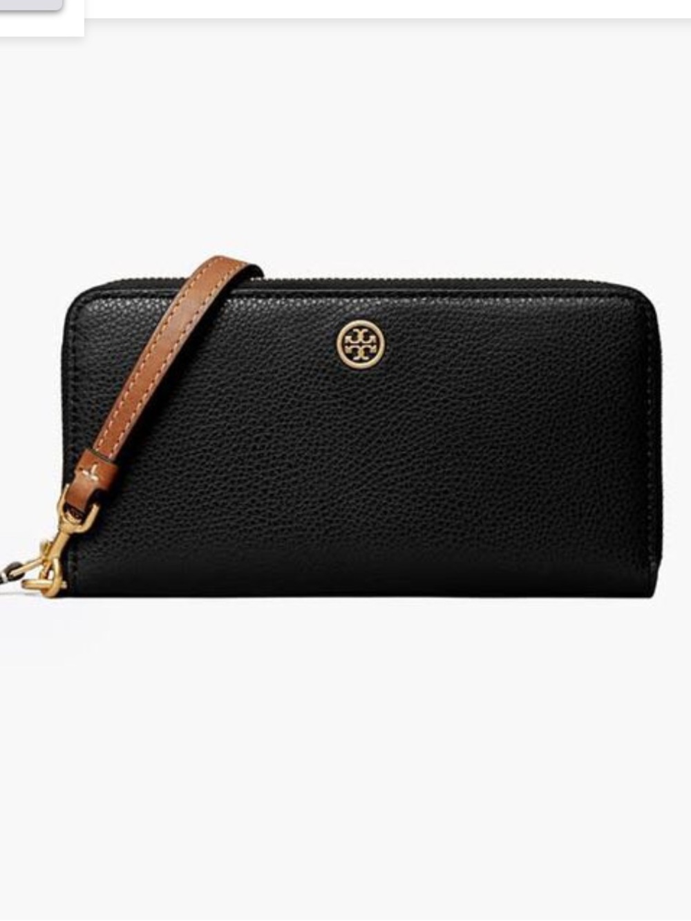 TORY BURCH Robinson Pebbled Zip Continental Wallet